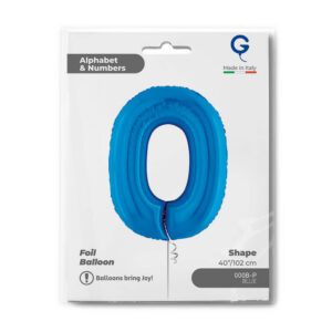 Number 0 Blue 40inc