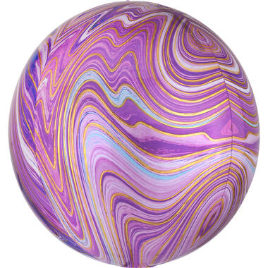 Orbz Marblez Paars Foil Balloon G2