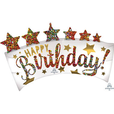 HBday Glitter Banner (60x88cm)