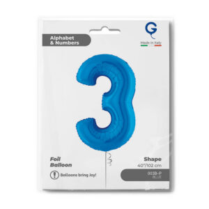 Number 3 Blue 40inc