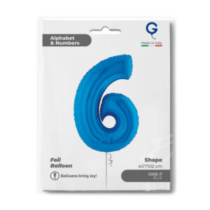 Number 6 Blue 40inc