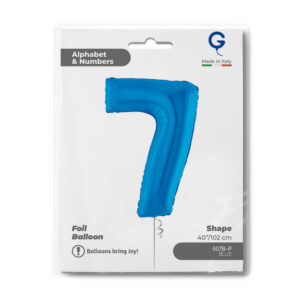 Number 7 Blue 40inc