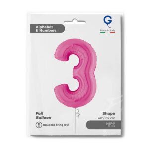 Number 3 Fuxia 40inc
