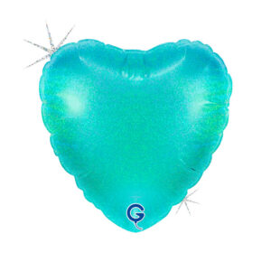 Heart 04inc Glitter Holographic Tiffany