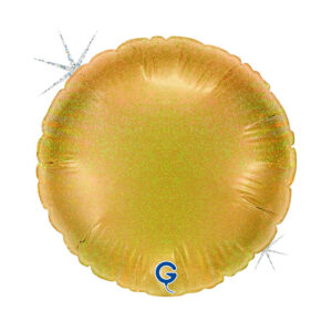 Round 04inc Glitter Holographic Gold 5
