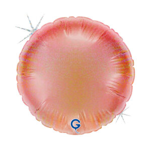 Round 04inc Glitter Holographic Rose Gold