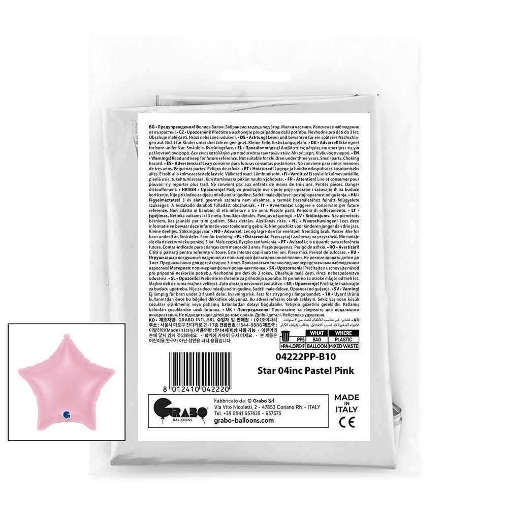 Ster 10cm Pastel Roze