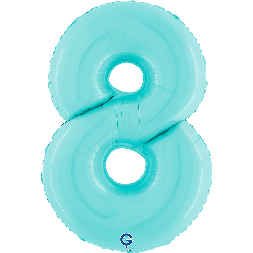 Cijfer 8 Pastel Blauw 102cm