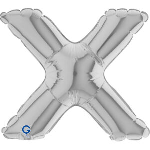 Letter X Silver 07inc