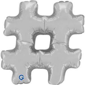 Symbol Hashtag Silver 07inc