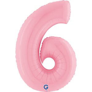 Number 6 Pastel Pink 40inc