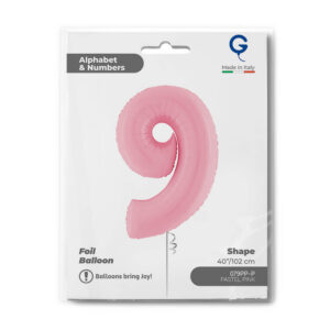 Number 9 Pastel Pink 40inc