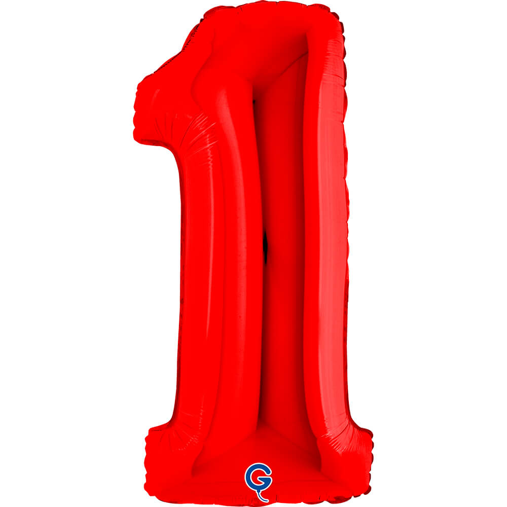 Cijfer 1 Rood 102cm