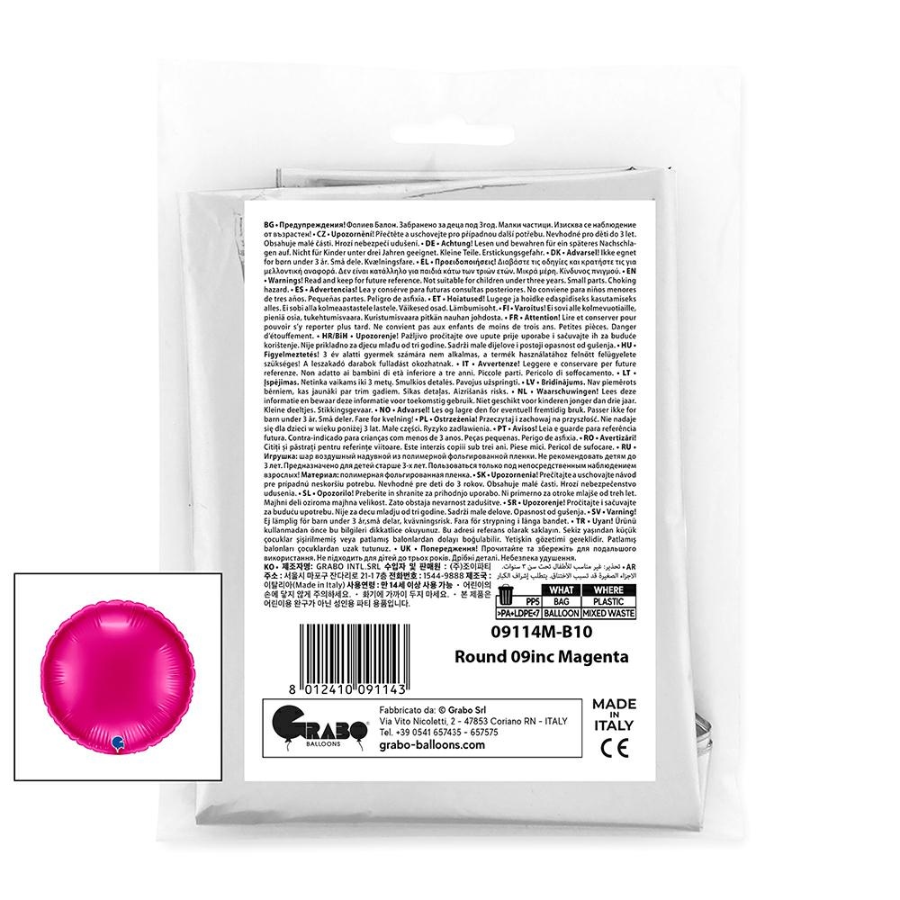Rond 23cm Magenta
