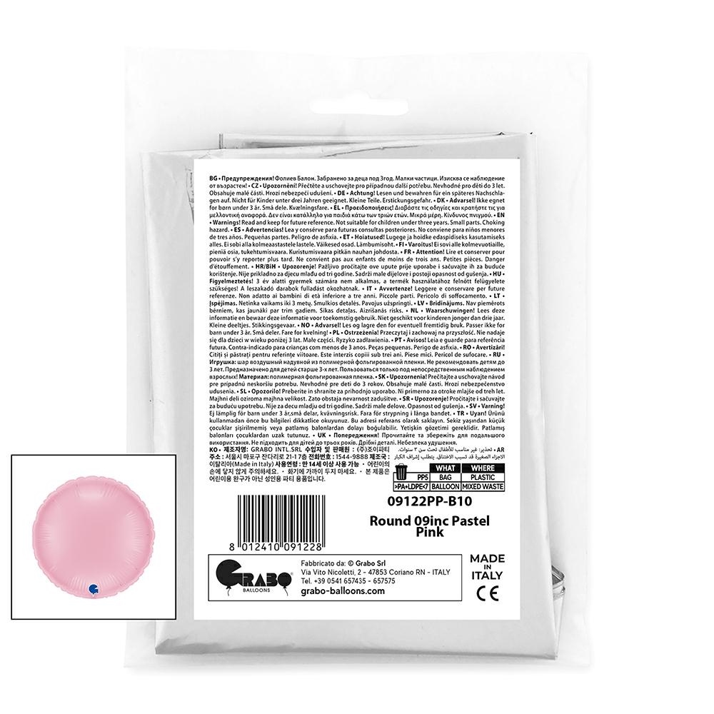 Rond 23cm Pastel Roze