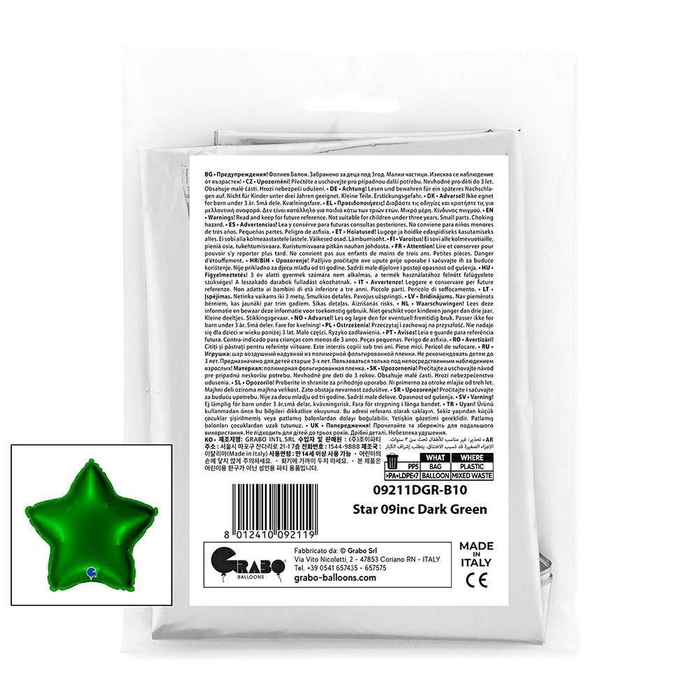 Ster 23cm Donkergroen