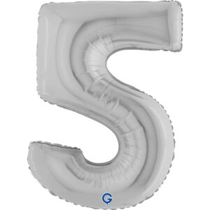 Number 5 Silver 40inc
