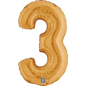 Number 3 Gold 14inc