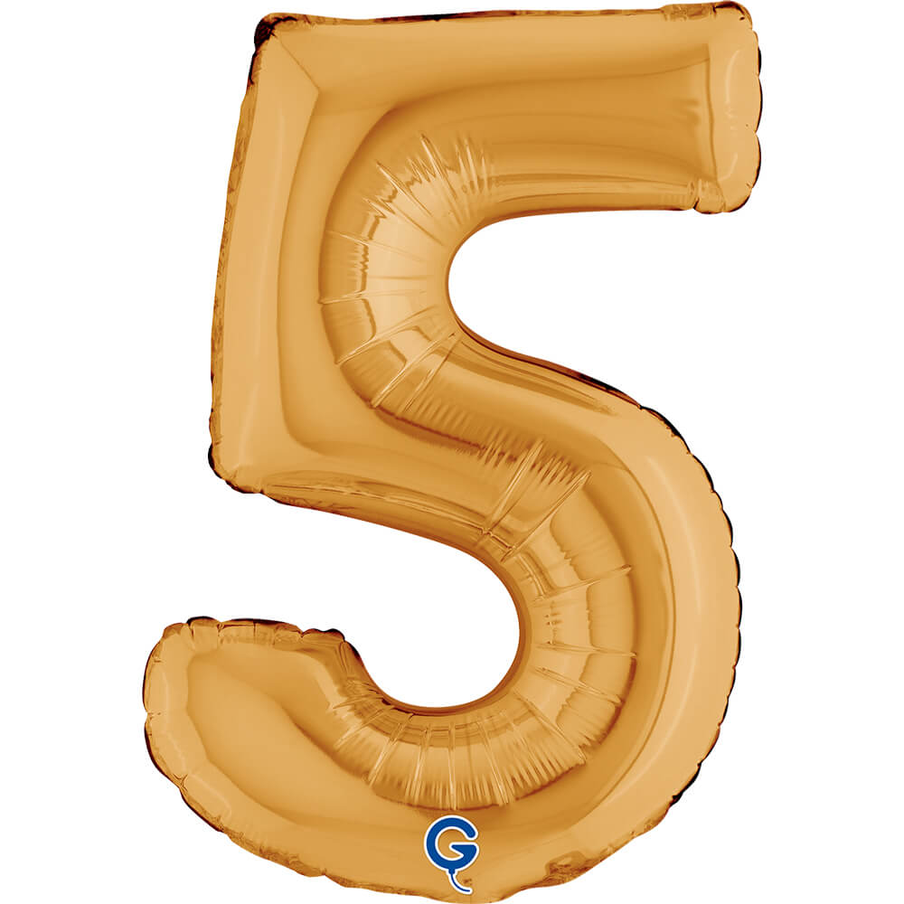 Cijfer 5 Goud 36cm