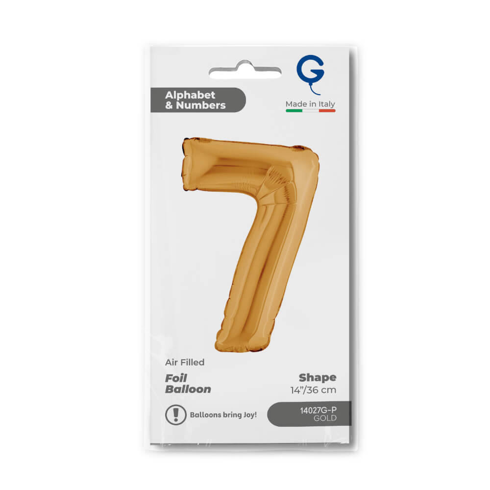 Cijfer 7 Goud 36cm - Afbeelding 2