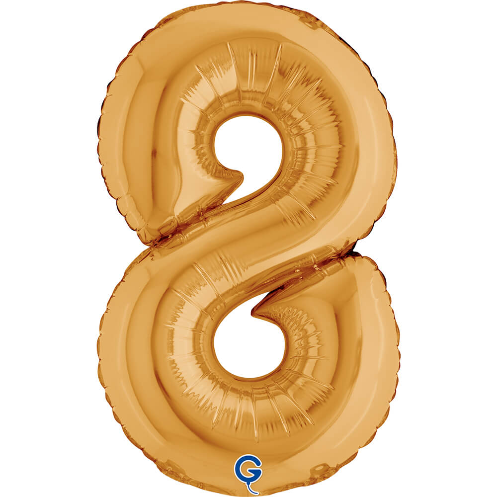 Cijfer 8 Goud 36cm