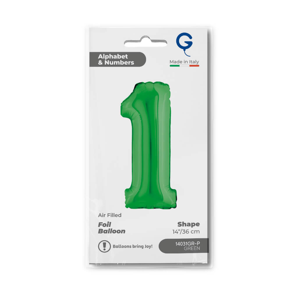 Cijfer 1 Groen 36cm - Afbeelding 2