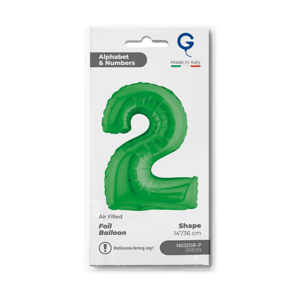 Cijfer 2 Groen 36cm - Afbeelding 2