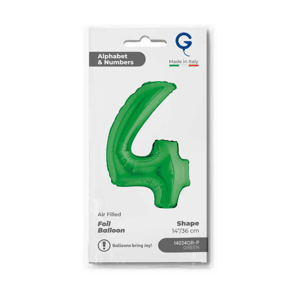 Cijfer 4 Groen 36cm - Afbeelding 2