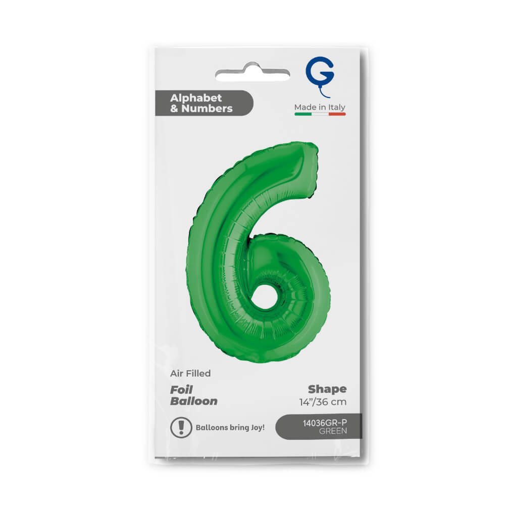 Cijfer 6 Groen 102cm - Afbeelding 2