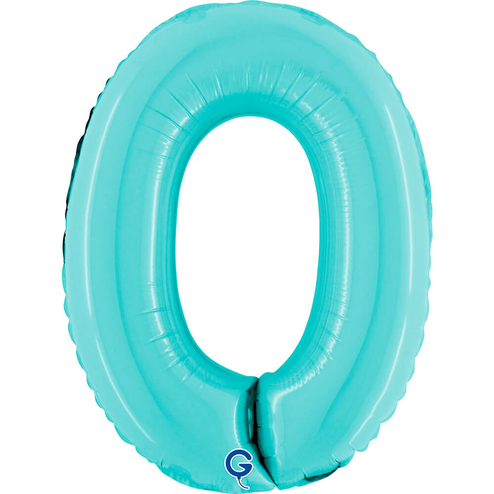 Cijfer 0 Pastel Blauw 36cm