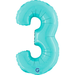Number 3 Pastel Blue 14inc