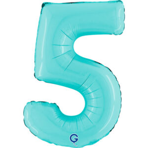 Number 5 Pastel Blue 14inc