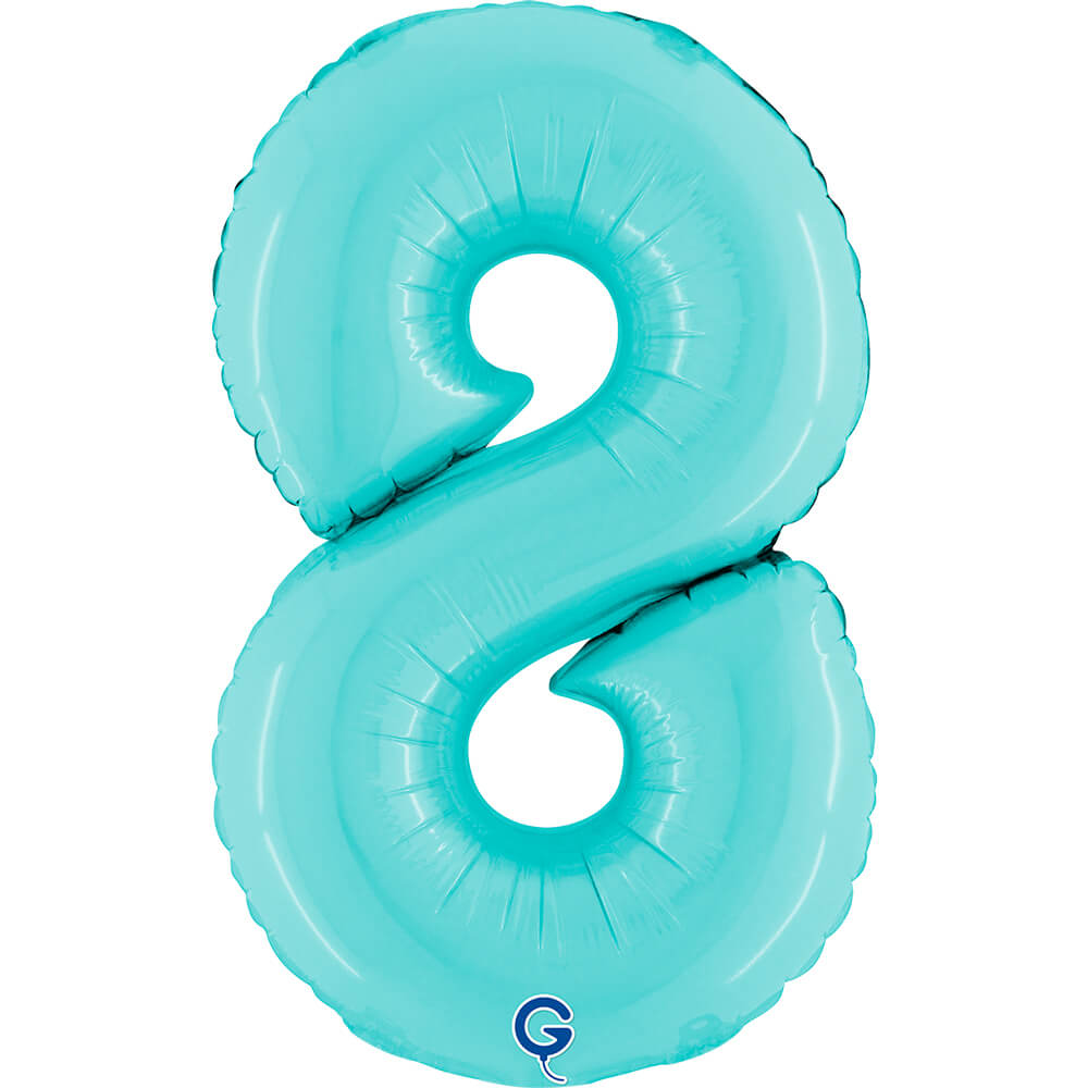 Cijfer 8 Pastel Blauw 36cm