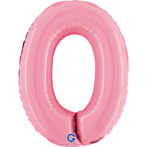 Number 0 Pastel Pink 14inc
