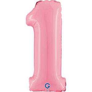Number 1 Pastel Pink 14inc