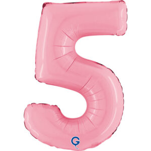 Number 5 Pastel Pink 14inc