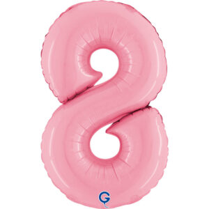 Number 8 Pastel Pink 14inc