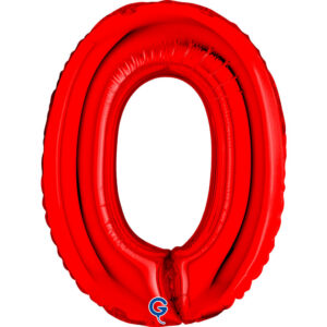 Number 0 Red 14inc