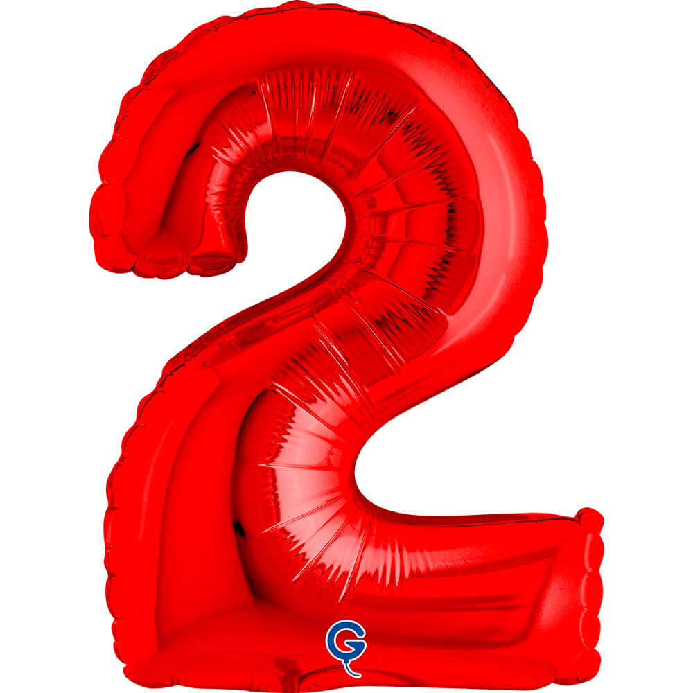 Cijfer 2 Rood 36cm