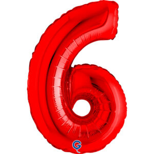 Number 6 Red 14inc