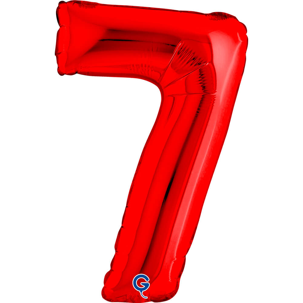 Cijfer 7 Rood 36cm