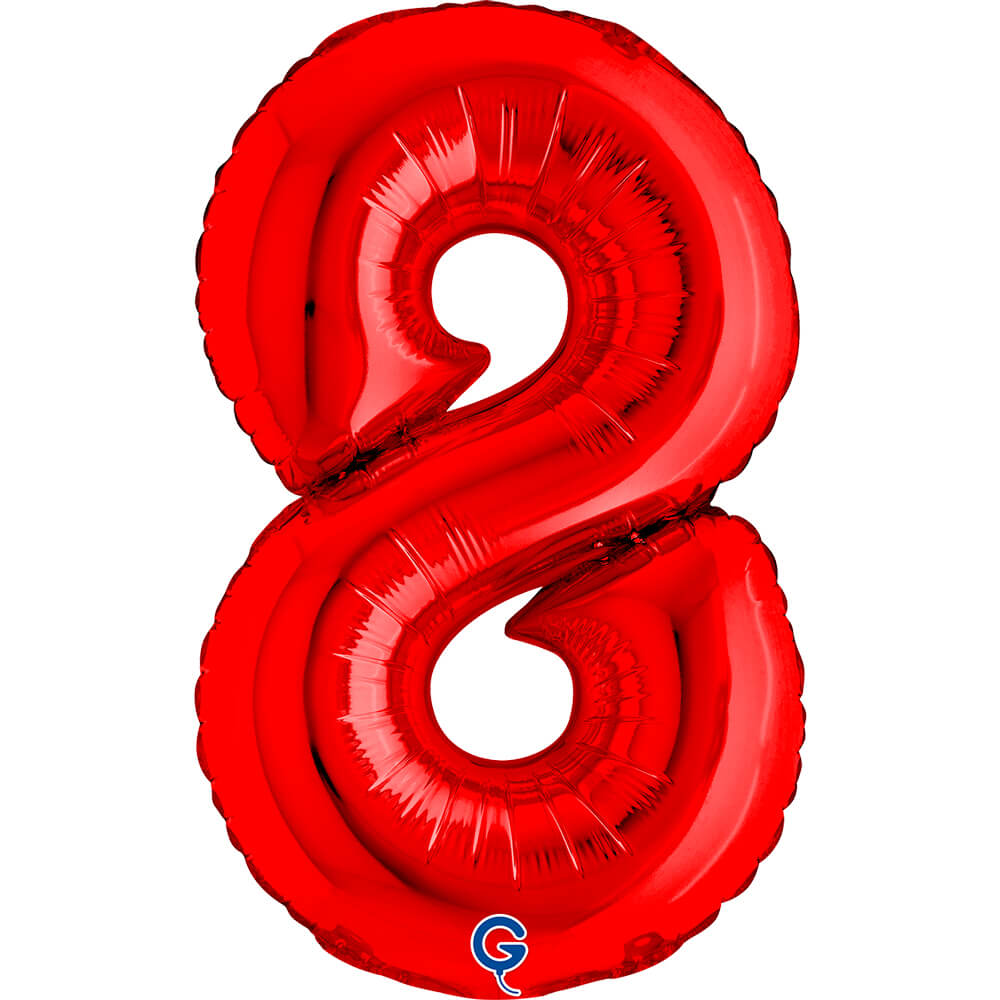 Cijfer 8 Rood 36cm