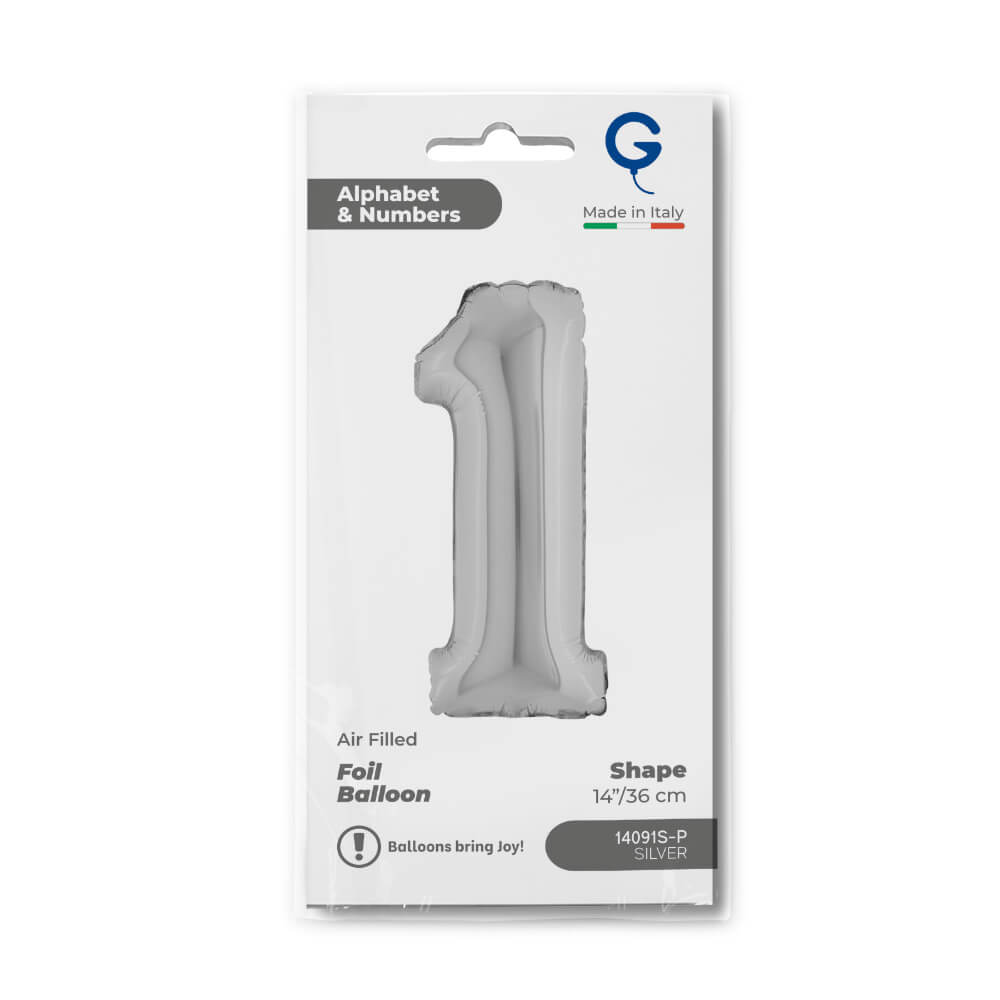 Cijfer 1 SIlver 36cm - Afbeelding 2