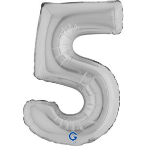 Number 5 Silver 14inc