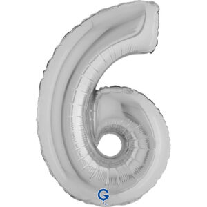 Number 6 Silver 14inc
