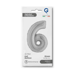Number 6 Silver 14inc