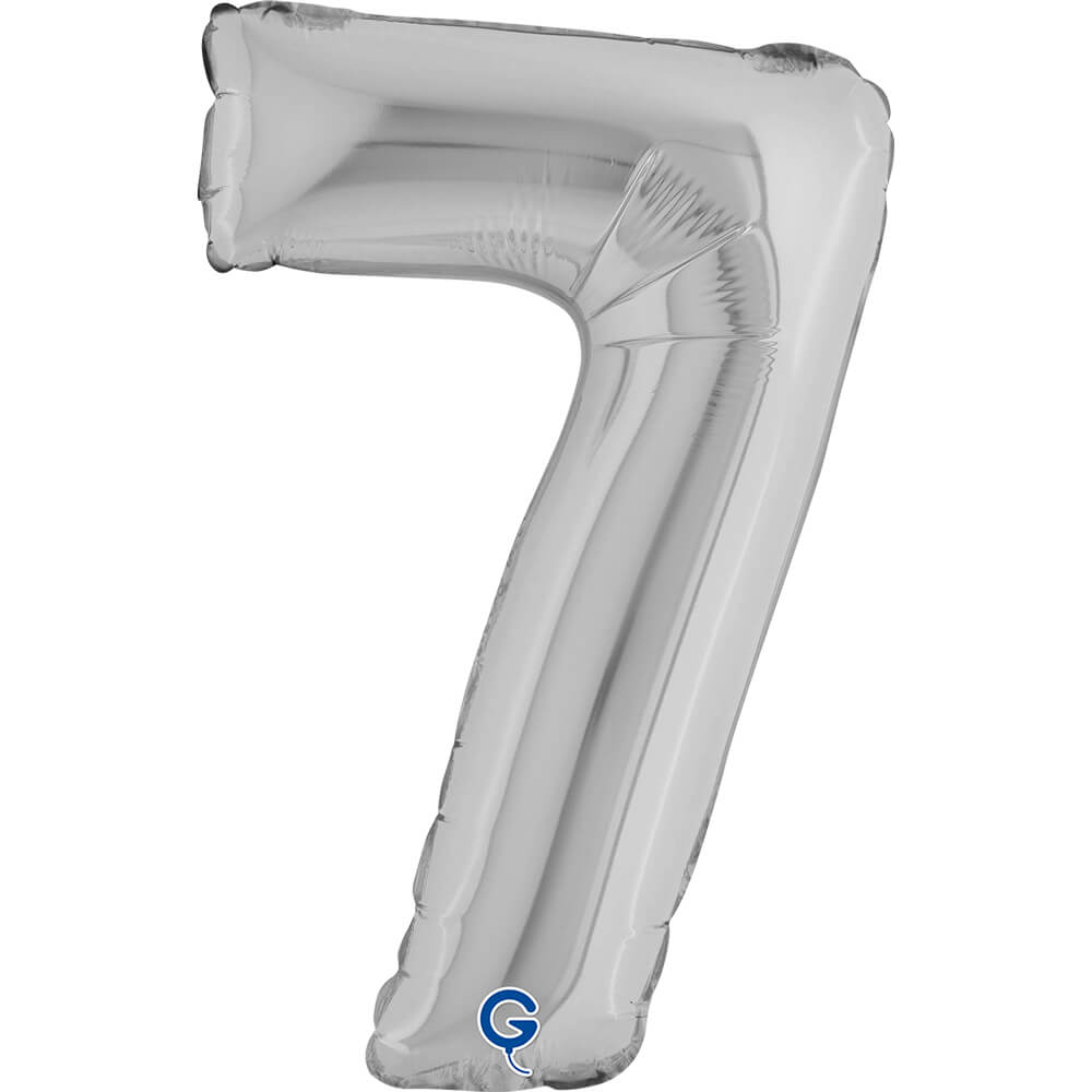 Cijfer 7 Zilver 36cm