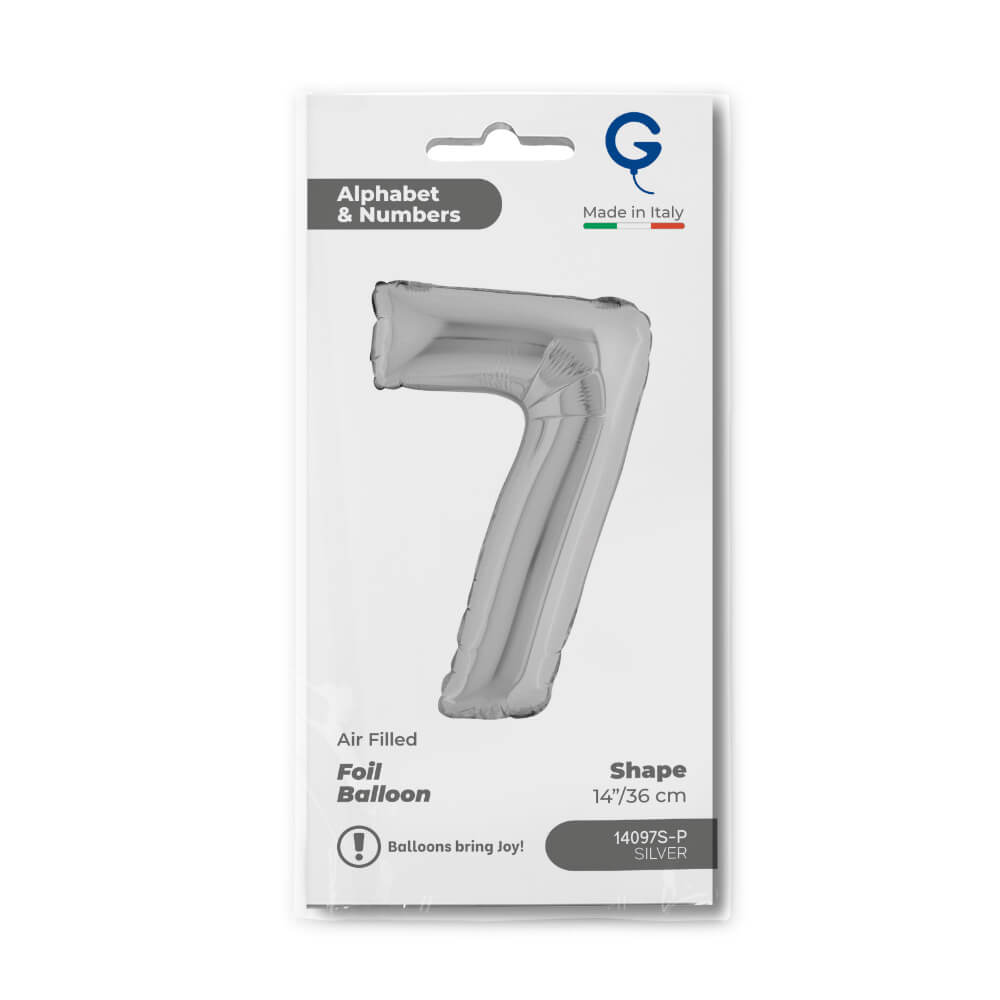 Cijfer 7 Zilver 36cm - Afbeelding 2