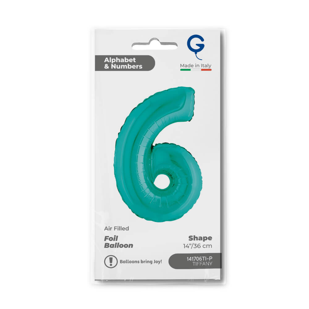 Cijfer 6 Tiffany 36cm - Afbeelding 2