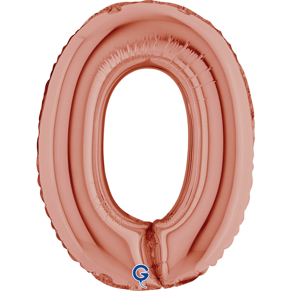 Cijfer 0 Rosé Goud 36cm